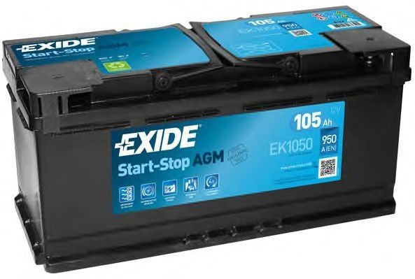 Exide EK1050 Start-Stop AGM 105Ah 950A Type 020 12V Car Battery