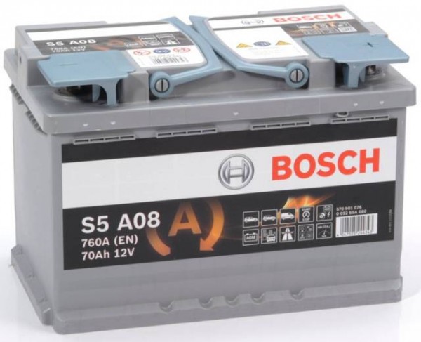 Bosch car battery S5A08 start-stop 12V 70Ah 760A
