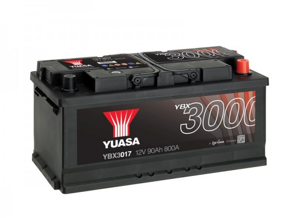 Yuasa SMF car battery starter battery YBX3017 58820 12V 90Ah 800A/EN