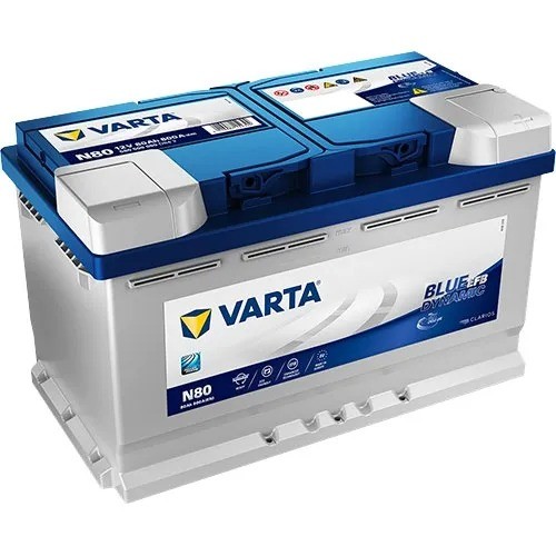 Varta Blue Dynamic N80 Start-Stop AGM 80Ah 800A Type 017 12V Car Battery