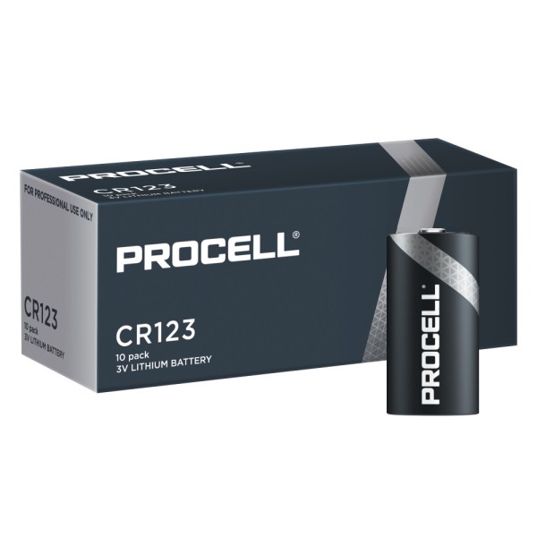 Procell Constant CR123 3V Lithium Battery - Pack of 10
