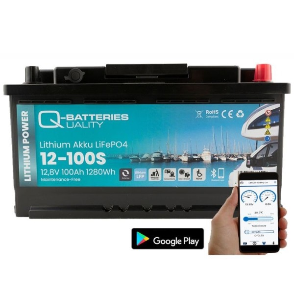 Q-Batteries 12-100S LiFePO4 Lithium Battery With Bluetooth Management System