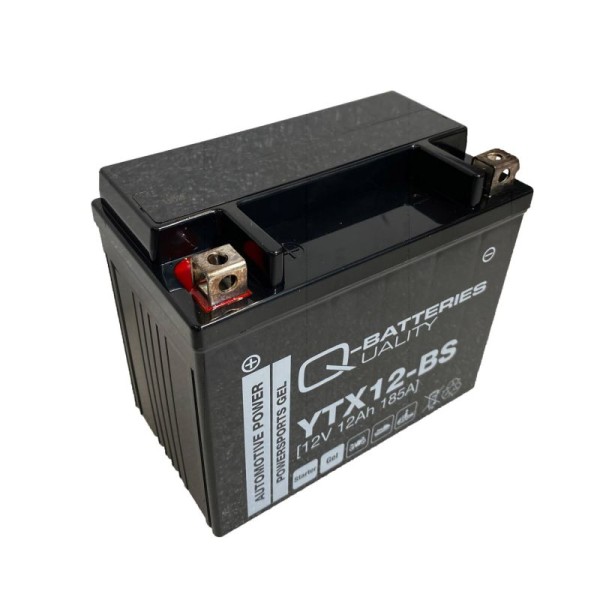 Q-Batteries YTX12-BS Motorcycle Battery