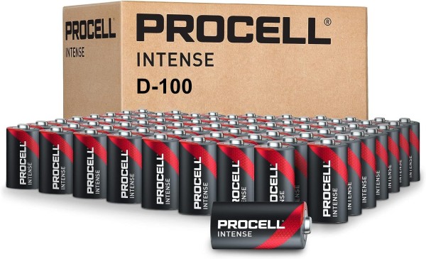 Duracell Procell Intense D Bulk Pack of 100 Alkaline Battery LR14 MN1300 1,5V