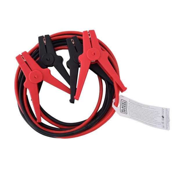 Black + Decker jumper cable 16mm² cross section 3000mm red + black clamp
