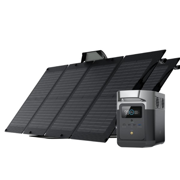 EcoFlow Delta Mini Portable Power Station 882Wh + 2 solar panels of 160W each