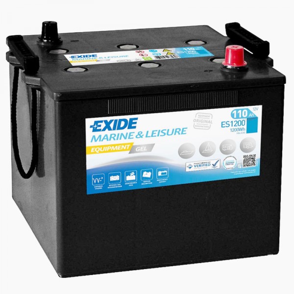 Exide ES1200 (replaces G110) 12V 110Ah lead gel battery VRLA
