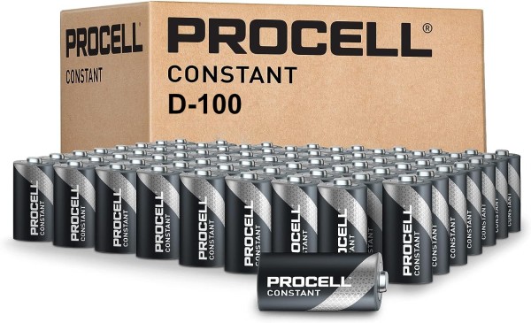 Duracell Procell Constant D Bulk Pack of 100 Alkaline Battery MN1300 1.5V