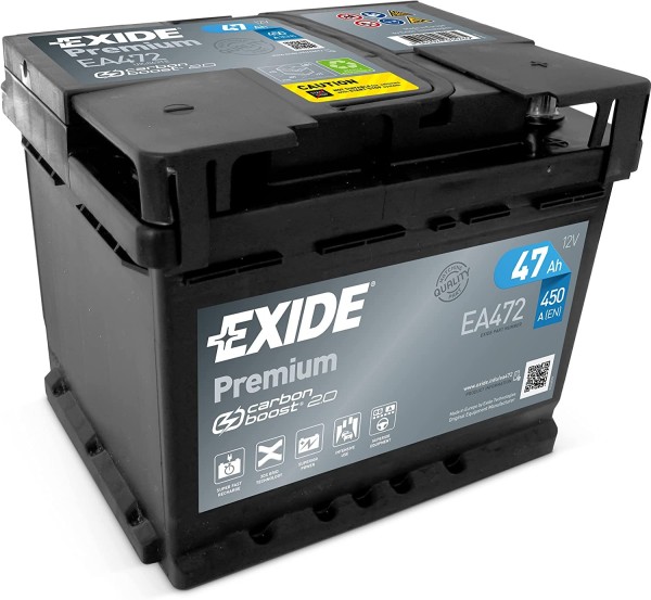 Exide 063 Premium Carbon Boost EA472 12V 47Ah 450A Starter battery