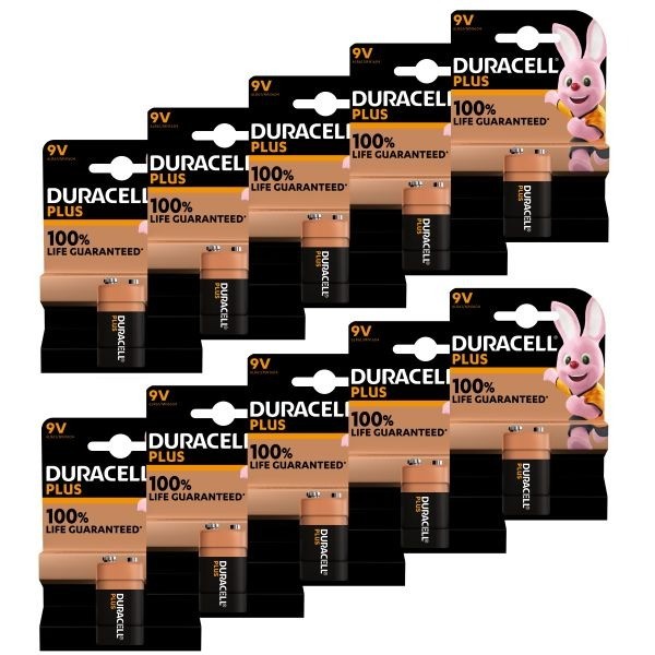 Duracell Plus 6LR61 9V Block MN 1604 (10 pack)