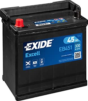 Exide Excell EB451 45Ah 330A Type 049 12V Car Battery
