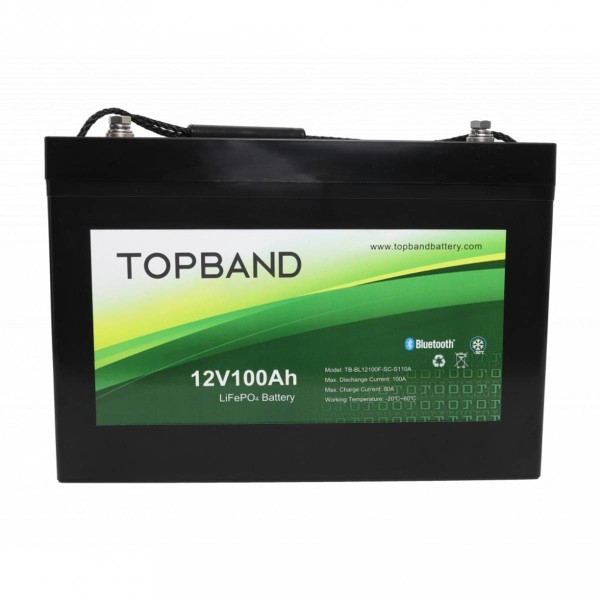 Topband 12.8V 100ah Lithium battery Bluetooth and Heated TB12100BT-H
