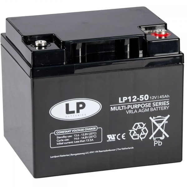 12V 45Ah Landport LP12-50 Multipurpose AGM VRLA Battery
