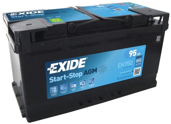Exide EK950 Start-Stop AGM 95Ah 850A Type 019 12V Car Battery