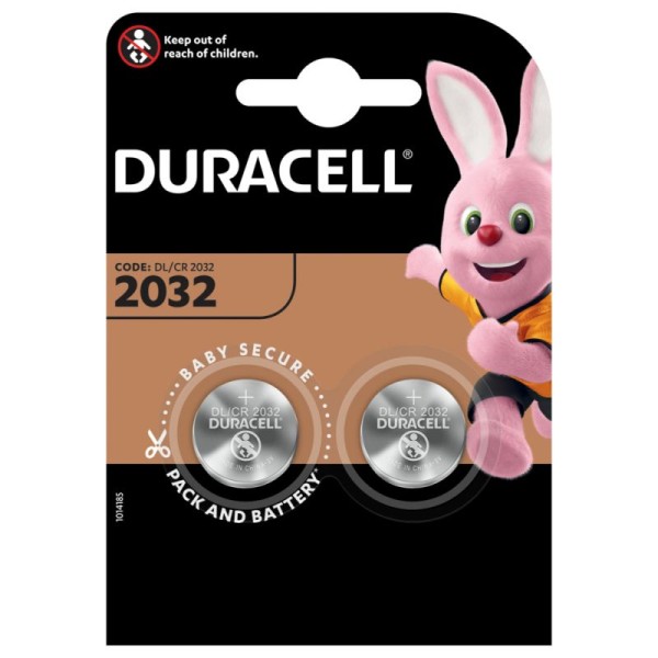 Duracell CR2032 Button Cell 2 Pack Blister