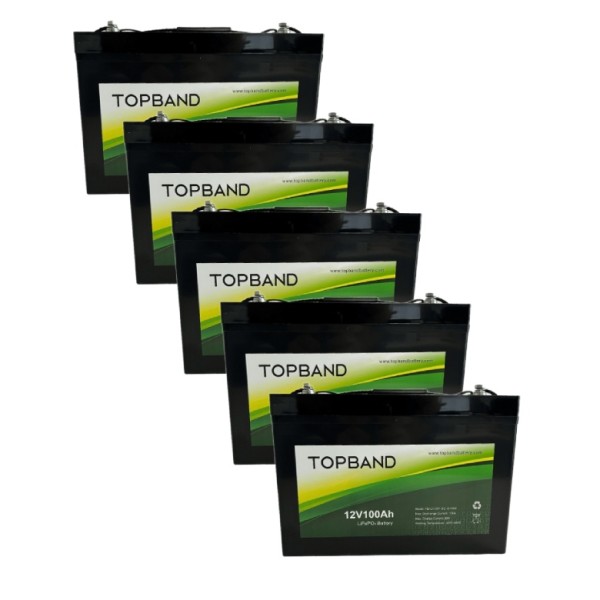 5x Topband 12.8V 100ah Lithium battery TB12100F