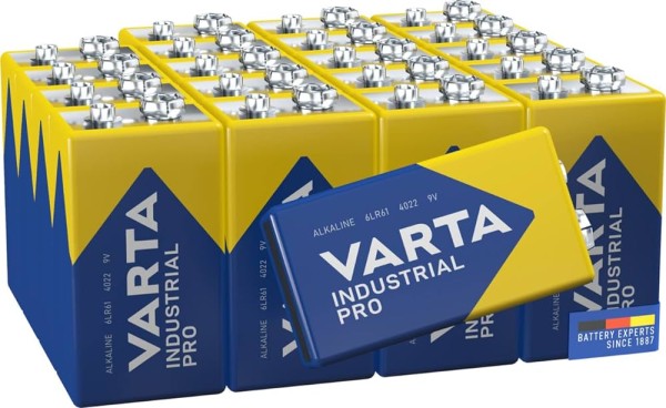 Varta Industrial Pro 9V Block Battery 4022 Bulk (20 pack)