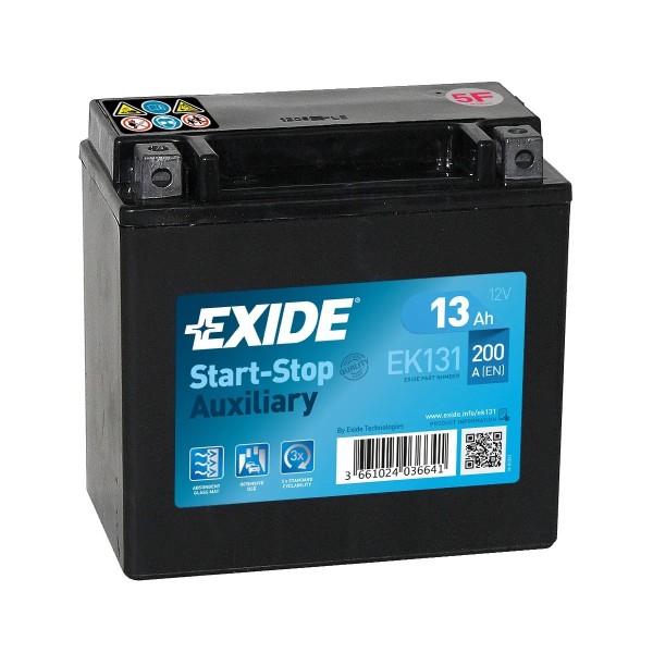 Exide EK131 Start-Stop Auxiliary Battery 12V 13Ah 200CCA