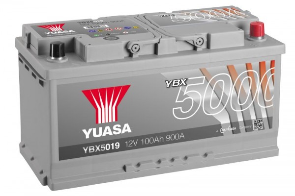 Yuasa SMF car battery starter battery Silver YBX5019 60040 12V 100Ah 900A/EN