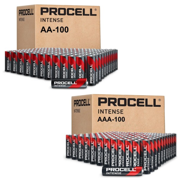 Duracell Procell Intense Bulk Combo 100 X AA, 100 X AAA