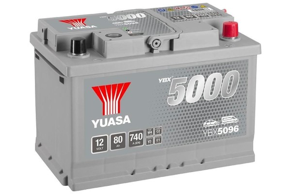 Yuasa SMF car battery starter battery Silver YBX5096 57412 12V 80Ah 740A/EN
