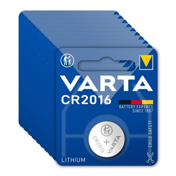 Varta Electronics CR2016 Lithium Button Cell 3V (10 pack)