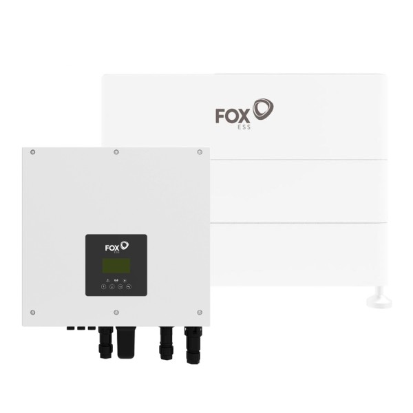 Fox ESS 3.7kW Hybrid Inverter with ECS2900 Battery stack of 3 (8.64kWh)